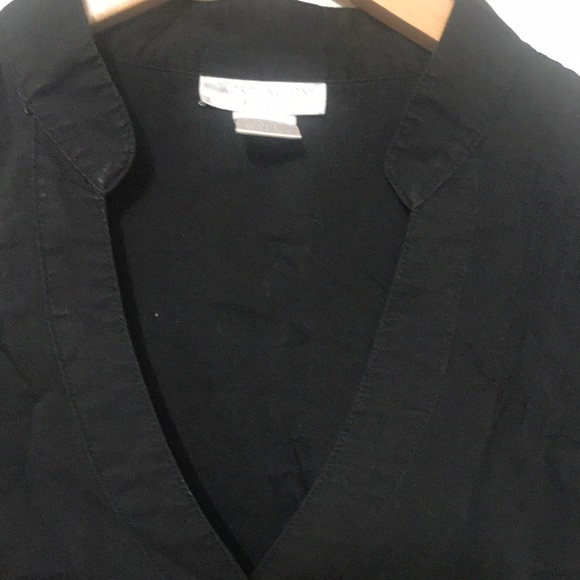 Black blouse with silver buttons - Picture 2 of 6